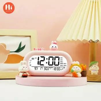 Новые креативные детские мультяшные куклы вечный календарь электронные часы будильник для студентов, ночник маленький будильник
