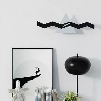 Новые креативные геометрические настенные часы в индустриальном стиле, высококачественные настенные часы для гостиной, украшения дома, треугольные настенные часы, модные часы чёрный