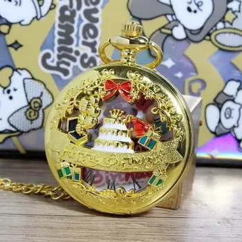 Новые креативные кварцевые карманные часы Happy Birthday Series Подарочные часы