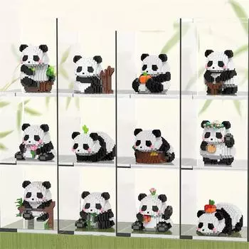 Новые креативные мини-китайские животные, модель панды, строительные блоки, MOC, DIY, алмазные кирпичи, игрушки для детей, мальчиков и девочек, подарки