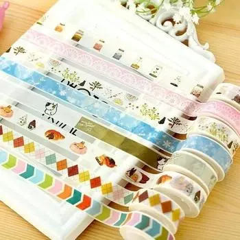 Новые Креативные Мультфильмы и Бумажный Скотч Студенческие DIY Оригинальные Материалы для Дневника Ручной Учет Легко Отрываются Подарочные Наклейки Случайные Стили random