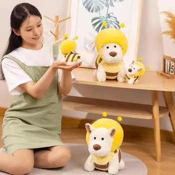 Новые креативные пчелы, собаки, животные, одеваются, мягкие куклы-симуляторы, забавные подушки, мягкие диваны, подарки на день рождения, рождественские украшения для дома about 15cm
