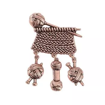 Новые креативные зимние вязаные свитера броши для женщин шерстяная линия игла одежда вечерние аксессуары дизайн брошь булавки подарки золотой