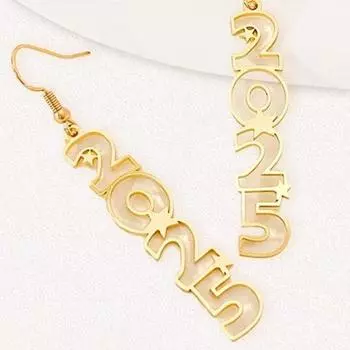Новые креативные золотые серьги-подвески 2025, женские модные серьги для вечеринки в Новый год, простые элегантные украшения для ушей, аксессуары для подарка золотой
