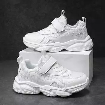 Новые кроссовки для детей, повседневная обувь, уличная обувь, обувь для мальчиков и девочек, студенческая обувь, размеры 28–39. 28 белый