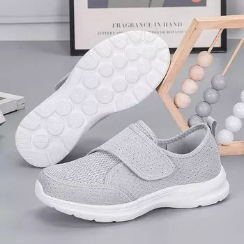 Новые кроссовки для ходьбы большого размера, обувь для пожилых людей, нескользящая, на липучках, расширенная и утолщенная, мужская обувь, реабилитационная обувь для ног, для полных, сахарных ног, женская обувь 36