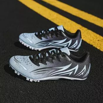 Новые кроссовки для легкой атлетики для мужчин, легкие, удобные, профессиональные кроссовки для бега, дышащие, амортизирующие, гвоздевые кроссовки для мужчин EU35 чёрный