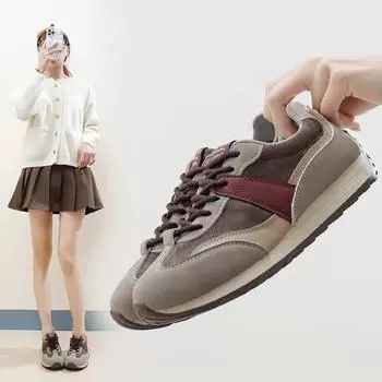 Новые кроссовки для тренировок с нескользящей толстой подошвой, спортивная обувь, кроссовки на платформе в винтажном стиле 2025 года, женская обувь Zapatos De Mujer 35