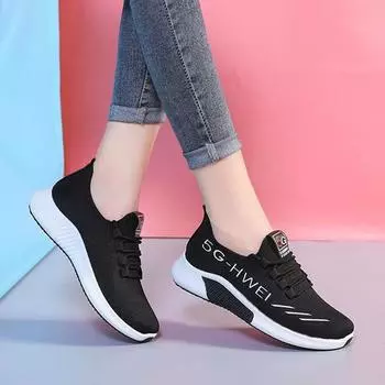 Новые кроссовки Fly-Knit, женские весенне-летние и осенние кроссовки с дышащей сеткой и мягкой подошвой. Модные универсальные туфли кокосового цвета. 36