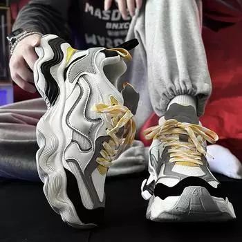 Новые кроссовки, мужская повседневная обувь, ретро-туфли для пап, кроссовки, амортизирующие, модные брендовые мужские туфли, легкие и сверхлегкие 39