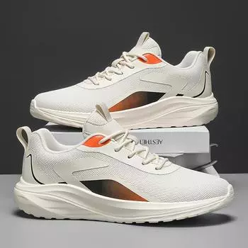 Новые кроссовки мужские сетчатые дышащие кроссовки для бега спортивные легкие нескользящие повседневные прогулочные спортивные кроссовки мужские туфли 39 бежевый