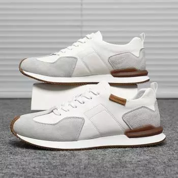 Новые кроссовки мужские туфли для увеличения роста мужские повседневные туфли из натуральной кожи мужские скрытые каблуки с высокой посадкой 38 белый