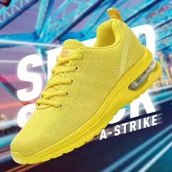 Новые кроссовки на воздушной подушке, унисекс, модные кроссовки для бега, обувь для влюбленных, удобные дышащие сетчатые кроссовки, летающие тканые кроссовки 36 белый