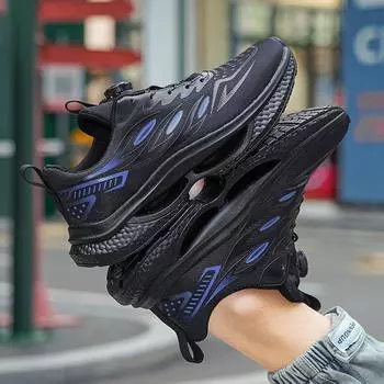 Новые кроссовки Popcorn, мужская повседневная обувь, прямая трансляция, дышащая сетчатая беговая обувь, амортизация и отскок, супермягкая обувь 39 чёрный