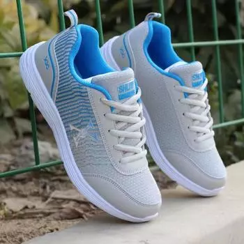 Новые кроссовки, женская повседневная спортивная обувь, дышащая, легкая, на мягкой подошве, на плоской подошве 35 розовый