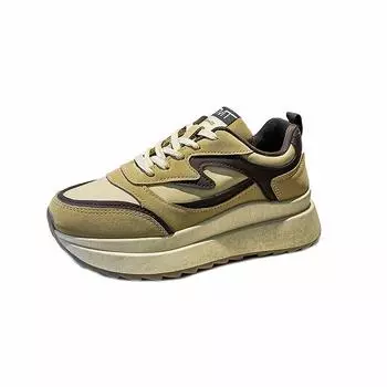 Новые кроссовки женские весенние новые туфли на толстой подошве с круглым носком на платформе женские модные дышащие кружевные повседневные женские туфли 35