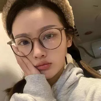 Новые круглые многоугольные очки для женщин Очки в металлической оправе Простые очки для близорукости 0