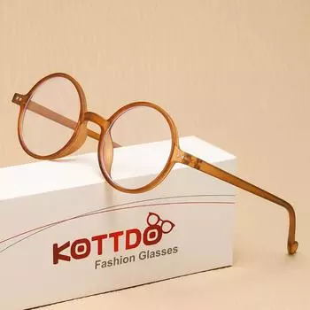 Новые круглые очки для пресбиопии для женщин, пожилых людей, с синим светом, HD, против усталости, для мужчин, очки для чтения +400 коричневый