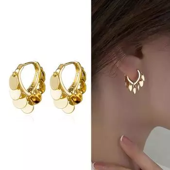 Новые круглые серьги в стиле панк, винтажные серьги с кисточками Geometirc, круглые зажимы для ушей, женские корейские модные украшения, аксессуары Mujer 2020