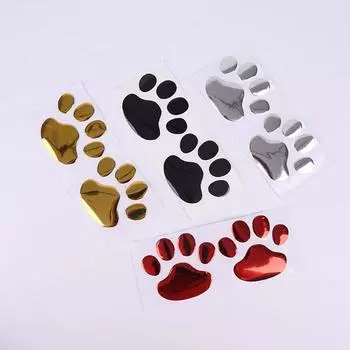 Новые крутые 3D 2 шт./компл. автомобильные забавные отпечатки лап медведя, выделяющиеся отпечатки лап животных, наклейки для автомобиля для lexus, автомобильные аксессуары золотой