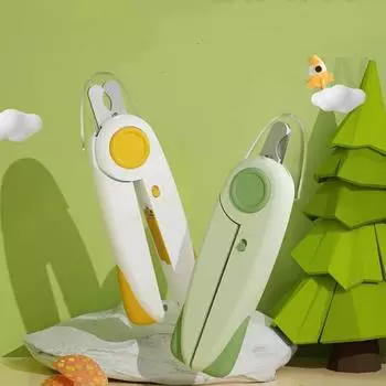 Новые кусачки для ногтей домашних животных со светодиодной подсветкой, кусачки для ногтей с кровяной линией, кусачки для ногтей, товары для кошек и собак синий