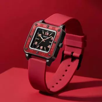 Новые квадратные часы с браслетом, простые и модные женские часы, кварцевые часы, женские часы