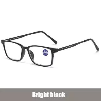 Новые квадратные деловые очки для чтения с блокировкой синего света и защитой глаз. Ультралегкие и нейтральные пресбиопические очки. 0