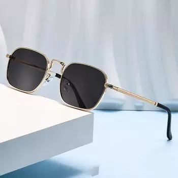 Новые квадратные овальные металлические солнцезащитные очки винтажные ретро мужские солнцезащитные очки женские очки дизайнерские Uv400 серебряный