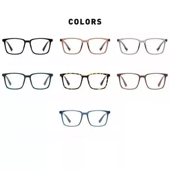 Новые квадратные плоские зеркальные очки для отдыха, простые модные очки с защитой от синего цвета, очки TR с полной оправой