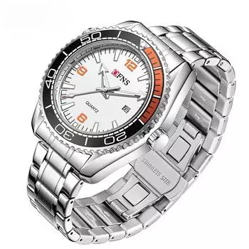 Новые кварцевые часы деловые водонепроницаемые мужские часы с календарем модные светящиеся часы со стальным ремешком