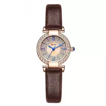 Новые кварцевые часы, полные бриллиантов, ретро-водонепроницаемые женские часы с римской шкалой и поясом