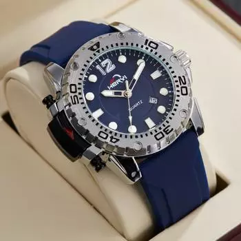 Новые кварцевые мужские часы модные часы календарь водонепроницаемые силиконовые часы