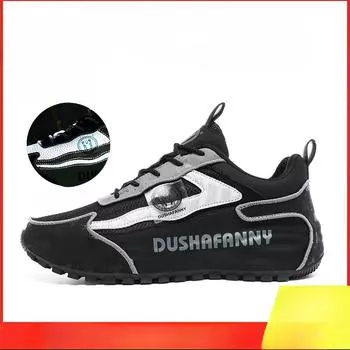 Новые легкие роскошные модные мужские туфли с мягкой подошвой и дышащей сеткой, модные универсальные трендовые повседневные туфли с толстой подошвой, увеличивающие рост, спортивная обувь 36