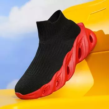 Новые летающие тканые дышащие сетчатые кроссовки кроссовки носки обувь удобные мягкие четыре сезона 36