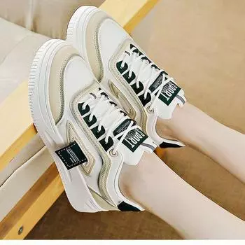 Новые летние белые туфли, женские милые кроссовки, кожаные универсальные дышащие спортивные повседневные туфли с мягкой подошвой, женская обувь 35