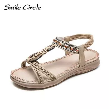 Новые летние богемные сандалии Hundred со знаменитыми ветровыми сандалиями, праздничная модная удобная женская обувь 35 чёрный