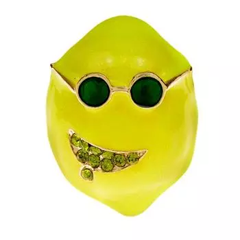 Новые летние броши с фруктами и лимоном для женщин, 2 цвета в наличии, модные ювелирные изделия с героями мультфильмов, булавка с растением и стразами, высокое качество