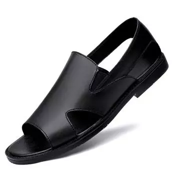 Новые летние черные сандалии, мужские нескользящие туфли высокого качества, тапочки, мягкие удобные шлепанцы, пляжные шлепанцы, мягкие домашние сандалии большого размера 37