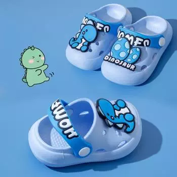 Новые летние детские холодные тапочки, домашние нескользящие удобные удобные детские тапочки с мягкой подошвой, домашние тапочки для мальчиков и девочек 21/22