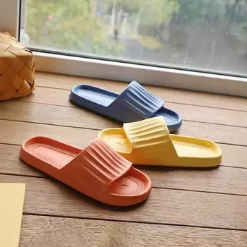 Новые летние домашние тапочки для пар, противоскользящие вертикальные шлепанцы на мягкой подошве для мужчин и женщин, тапочки для душа 36/37 светло-зеленый