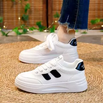 Новые летние дышащие белые туфли для женщин, повседневные туфли с низким берцем, туфли на платформе, женские туфли на платформе 35