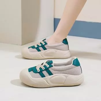 Новые летние дышащие белые туфли Ins, женские повседневные туфли с низким верхом, туфли на платформе, туфли на платформе 35