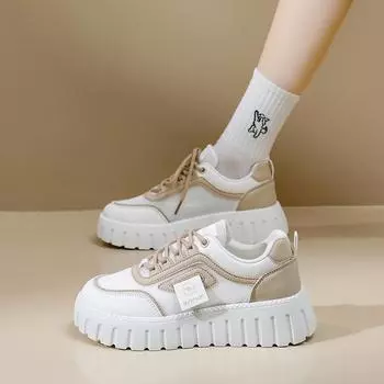 Новые летние дышащие белые туфли, женские туфли для отдыха на толстой подошве, универсальные туфли на платформе 35