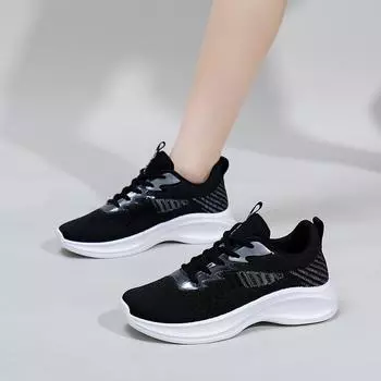 Новые летние дышащие летающие тканые женские туфли, модные кроссовки для бега, женская повседневная обувь 35