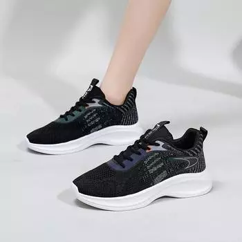 Новые летние дышащие летающие тканые женские туфли, модные кроссовки для бега, женская повседневная обувь 35