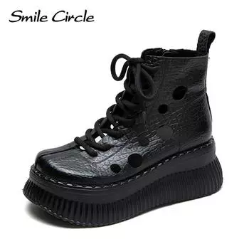 Новые летние дышащие сандалии в стиле ретро с толстой подошвой, ботинки, сандалии с высоким берцем, удобная и универсальная женская обувь 34 коричневый