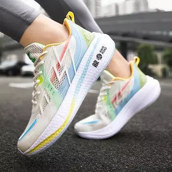 новые летние дышащие сетчатые кроссовки с сетчатой поверхностью для летающих ботинок повседневные универсальные кроссовки для студентов и молодежи для бега спортивные кроссовки для мужчин 38