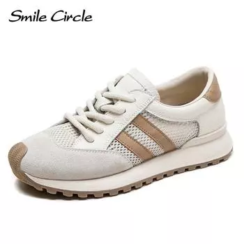 Новые летние дышащие сетчатые модные туфли в стиле ретро на толстой подошве, спортивная удобная женская обувь для отдыха 35 серый