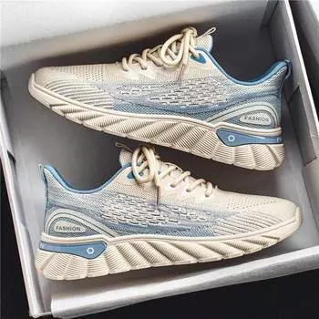 Новые летние дышащие студенческие повседневные туфли из сетчатого материала Flyknit 39