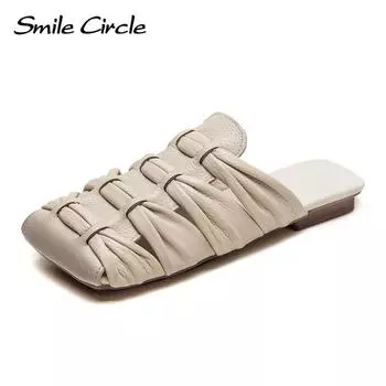 Новые летние дышащие тканые тапочки на плоской подошве Baotou, простая женская обувь в стиле ретро на открытом воздухе 35 чёрный